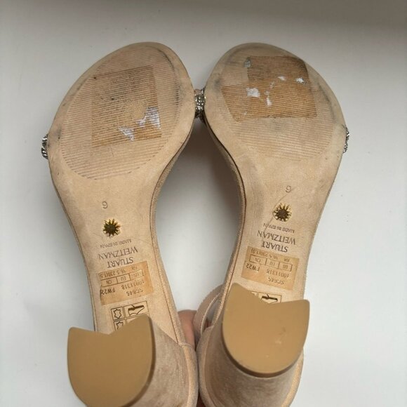 Stuart Weitzman Nearlynude Highshine Sandals - Picture 4 of 5